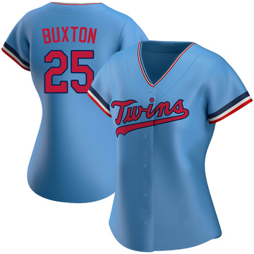 Byron Buxton Women's Authentic Minnesota Twins Light Blue Alternate Jersey