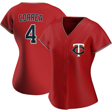 Carlos Correa Women's Authentic Minnesota Twins Red Alternate Jersey