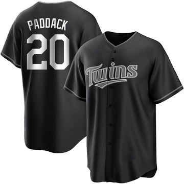 Chris Paddack Men's Replica Minnesota Twins Black/White Jersey
