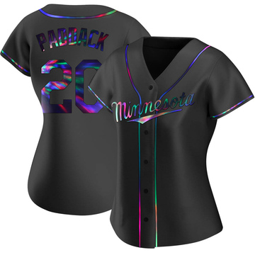 Chris Paddack Women's Replica Minnesota Twins Black Holographic Alternate Jersey