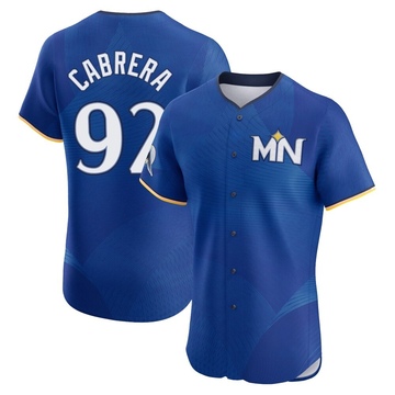 Genesis Cabrera Men's Elite Minnesota Twins Royal 2024 City Connect Jersey