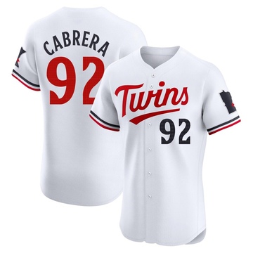 Genesis Cabrera Men's Elite Minnesota Twins White Home Jersey
