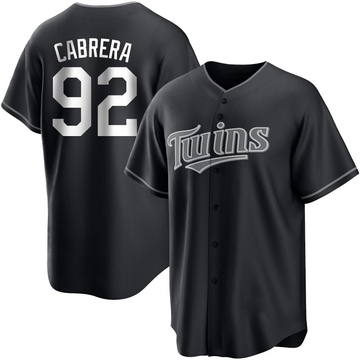 Genesis Cabrera Men's Replica Minnesota Twins Black/White Jersey