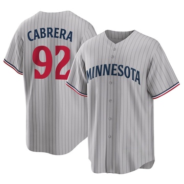 Genesis Cabrera Men's Replica Minnesota Twins Gray Road Jersey
