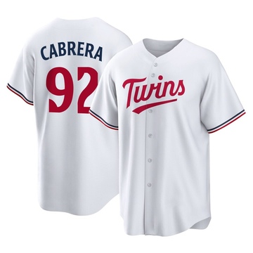 Genesis Cabrera Men's Replica Minnesota Twins White Home Jersey