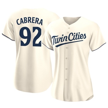 Genesis Cabrera Women's Authentic Minnesota Twins Cream Alternate Jersey