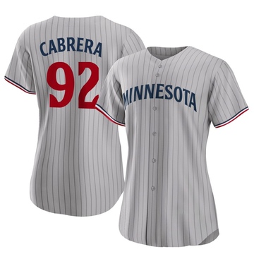 Genesis Cabrera Women's Replica Minnesota Twins Gray Road Jersey