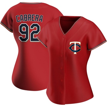 Genesis Cabrera Women's Replica Minnesota Twins Red Alternate Jersey