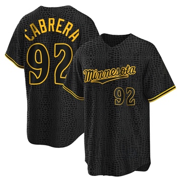 Genesis Cabrera Youth Replica Minnesota Twins Black Snake Skin City Jersey