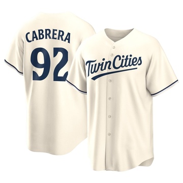 Genesis Cabrera Youth Replica Minnesota Twins Cream Alternate Jersey