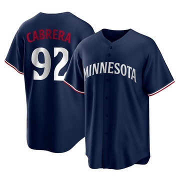 Genesis Cabrera Youth Replica Minnesota Twins Navy Alternate Jersey