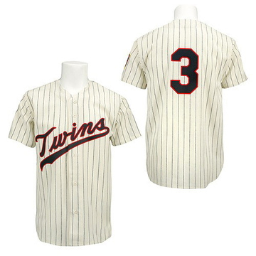 Harmon Killebrew Men's Authentic Minnesota Twins Cream/Black Strip Throwback Jersey