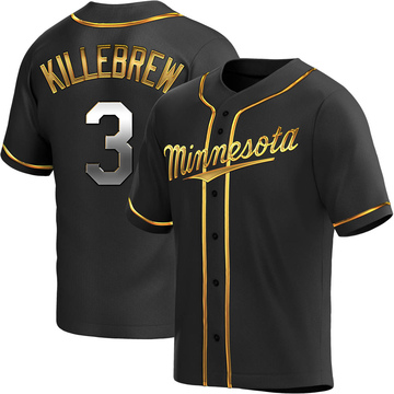 Harmon Killebrew Men's Replica Minnesota Twins Black Golden Alternate Jersey