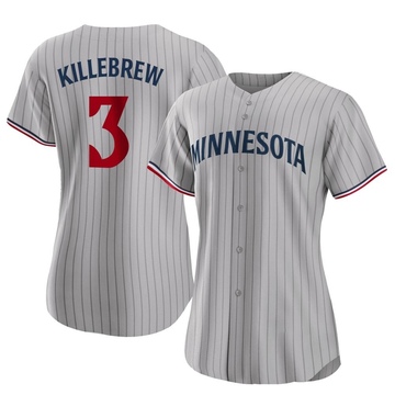 Harmon Killebrew Women's Authentic Minnesota Twins Gray Road Jersey