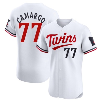 Jair Camargo Men's Elite Minnesota Twins White Home Jersey