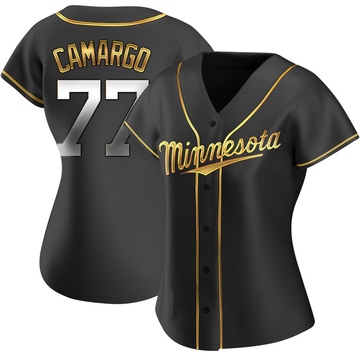 Jair Camargo Women's Replica Minnesota Twins Black Golden Alternate Jersey