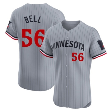 Josh Bell Men's Elite Minnesota Twins Gray Road Jersey