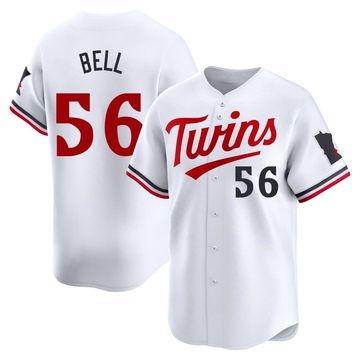 Josh Bell Men's Limited Minnesota Twins White Home Jersey