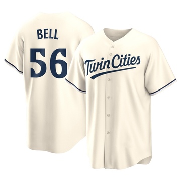 Josh Bell Men's Replica Minnesota Twins Cream Alternate Jersey