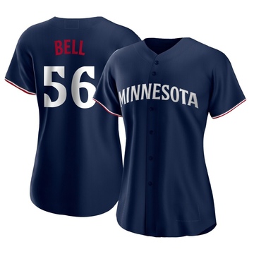 Josh Bell Women's Authentic Minnesota Twins Navy Alternate Jersey
