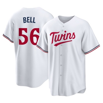 Josh Bell Youth Replica Minnesota Twins White Home Jersey