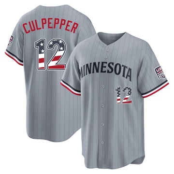 Kaelen Culpepper Men's Limited Minnesota Twins Gray USA 250 Fourth Of July Road Stadium Jersey