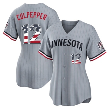 Kaelen Culpepper Women's Limited Minnesota Twins Gray USA 250 Fourth Of July Road Stadium Jersey