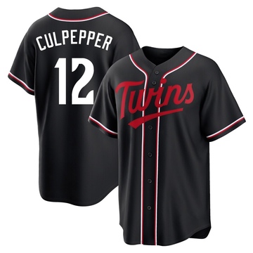 Kaelen Culpepper Youth Replica Minnesota Twins Black Fashion Out Jersey