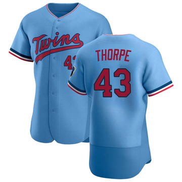 Lewis Thorpe Men's Authentic Minnesota Twins Light Blue Alternate Jersey