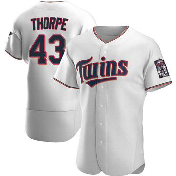 Lewis Thorpe Men's Authentic Minnesota Twins White Home Jersey