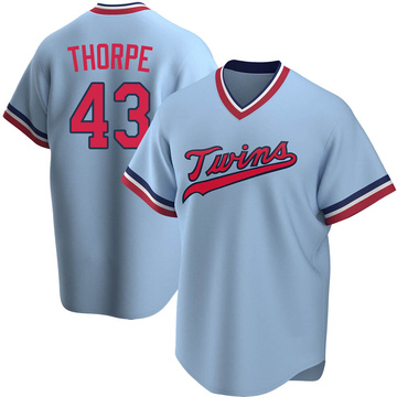Lewis Thorpe Men's Replica Minnesota Twins Light Blue Road Cooperstown Collection Jersey