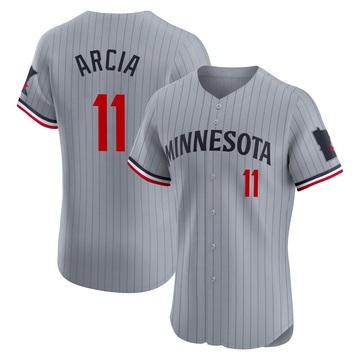 Orlando Arcia Men's Elite Minnesota Twins Gray Road Jersey