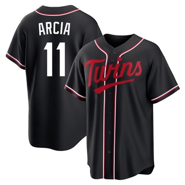 Orlando Arcia Youth Replica Minnesota Twins Black Fashion Out Jersey