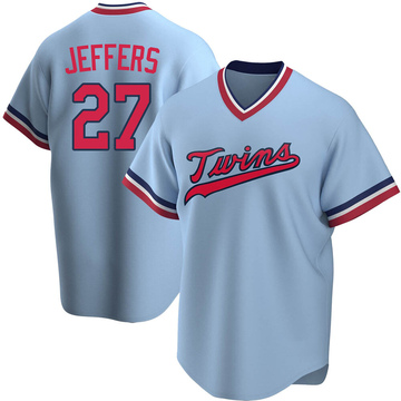 Ryan Jeffers Youth Replica Minnesota Twins Light Blue Road Cooperstown Collection Jersey