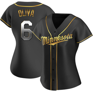 Tony Oliva Women's Replica Minnesota Twins Black Golden Alternate Jersey